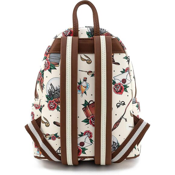 Harry Potter Cream Tattoo Art Shoulder Bag with Utility Pocket – Great Gift Idea - Picture 2 of 4